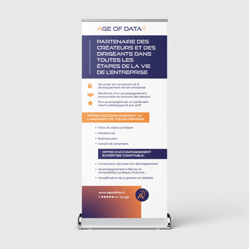 Impression d’un Roll-up évènementiel pour notre Expert-Comptable : Un Partenariat de Confiance